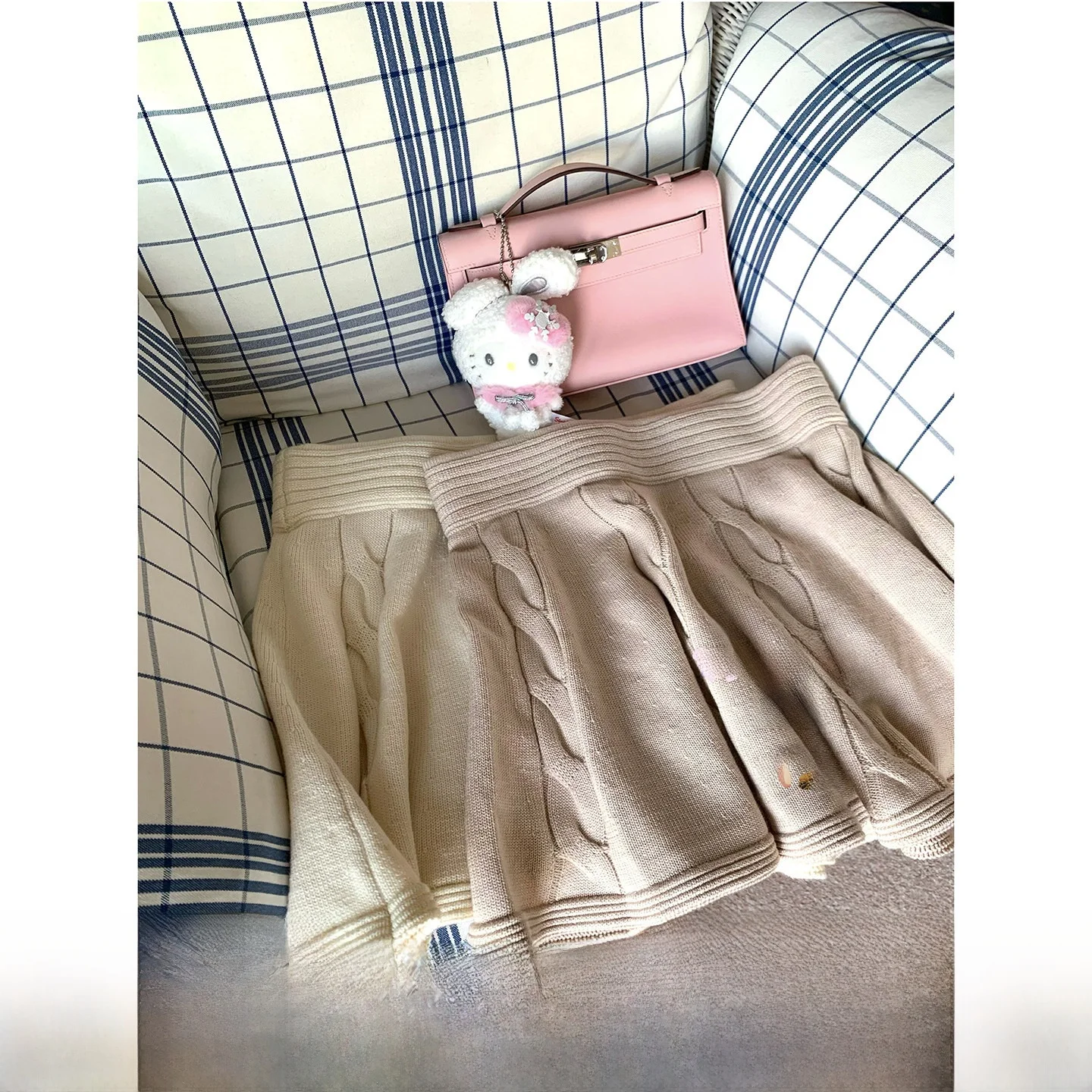 

Мягкая шерстяная вязаная короткая юбка Lily Rosemary для девочек, с высокой талией, в стиле «торт», свободного кроя, зимняя коллекция, на резинке