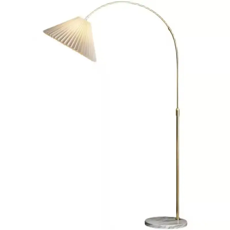 Nordic fishing lamp floor lamp, living room sofa edge, light luxury design, pleated floor lamp