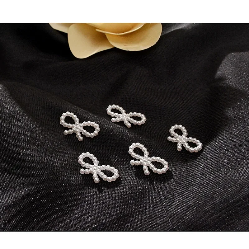 New Arrival 10pcs 9mm Imitation Pearls Bows Beads for Handmade Necklace/Earrings DIY Parts.Jewelry Findings  Components