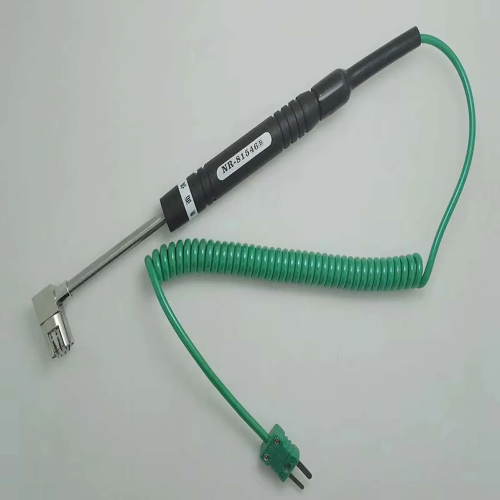 

NR-81546A/B Right Angle Short Elbow Surface Thermocouple Probe, L-Type Solid Mold Surface Probe High Precision K-Type Temperatur