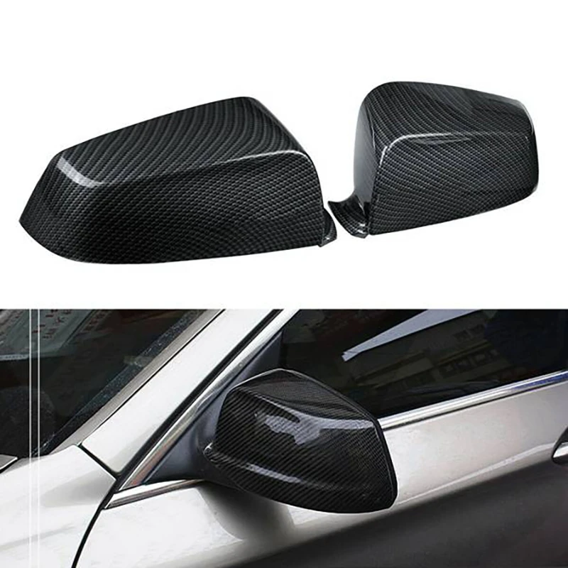 

100% Carbon Fiber 51167187432 51167187431 Look Side Mirror Covers Wing Mirror Caps For-BMW 5/6/7 Series E60 F10 F01