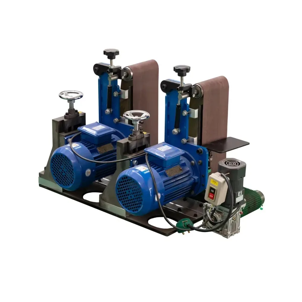 Dual Station 150mm Flat Polishing Machine with Motor 2.2kW Power Easy to Operate for Metal