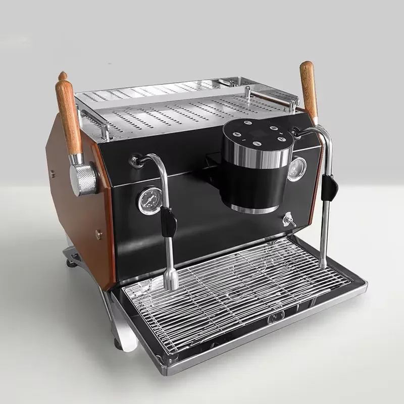 Professional Semi Automatic Espresso Coffee Machine Commercial Italian Style Single Group Head Steam Wand For Cafe Bar Use