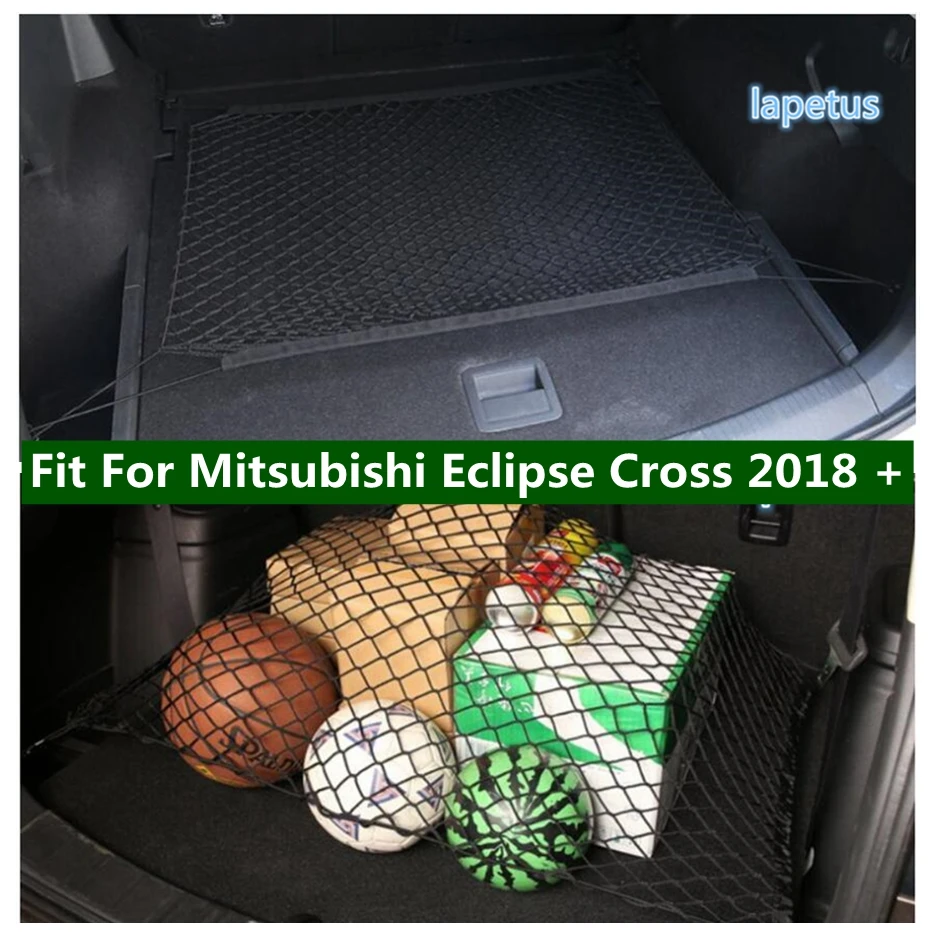 

Car Accessories Trunk Rear Storage Cargo Luggage Mesh Net Holder With 4 Hooks Fit For Mitsubishi Eclipse Cross 2018 - 2022