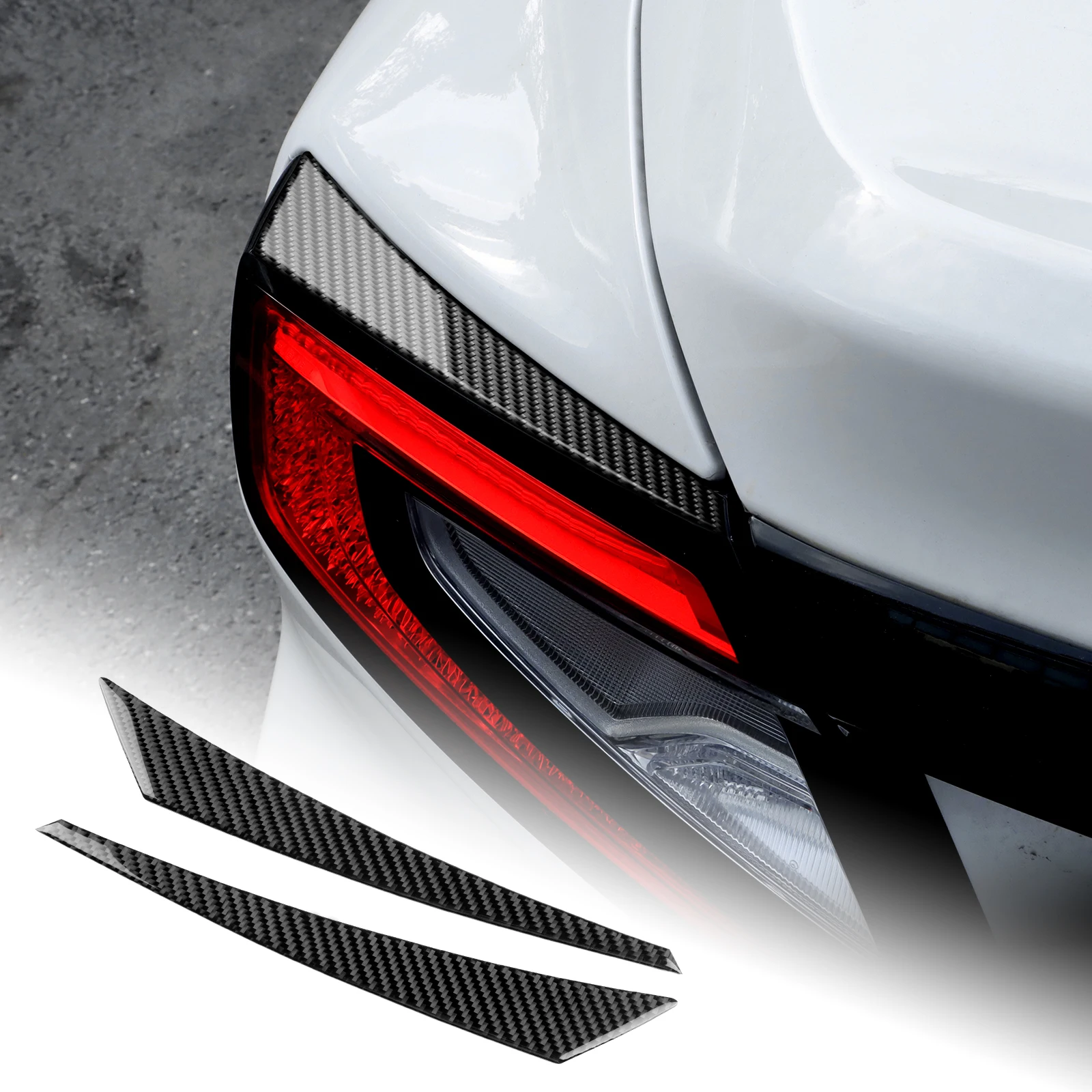 

Real Soft Carbon Fiber Sticker For Subaru WRX VB/WRX STI 2022 2023 2024 2025 2026 Car Rear Tail Light Eyebrow Trim Accessories