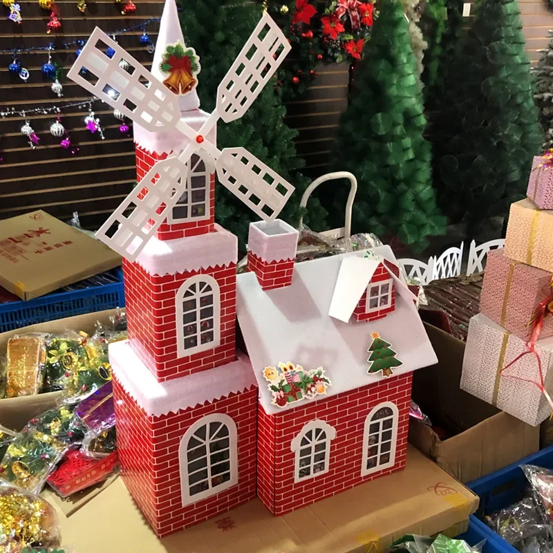 Christmas Snow House Decorations Shopping Mall Hotel   Castle  Tree Package Large Decorative Setting Supplies