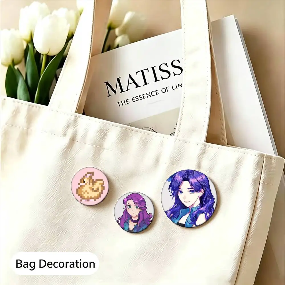 S-Stardew V-Valley Sebastian Custom Enamel Pin Badges 25mm 32mm 44mm 58mm Backpack Hat Decor Toys Gifts