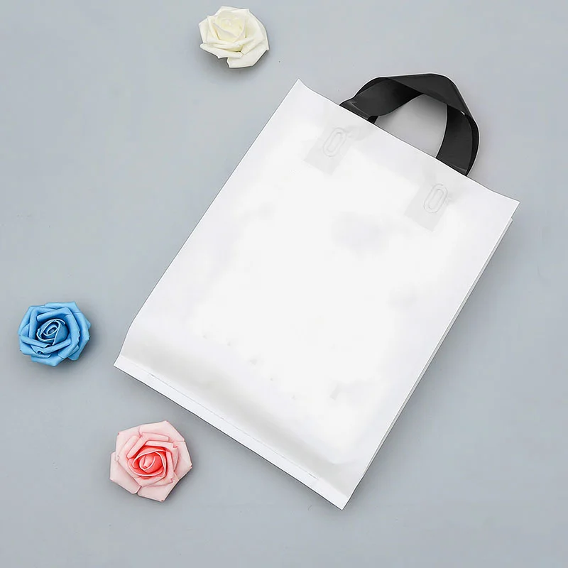Immagine 3: 50 sacchetti per la spesa del supermercato, negozi di abbigliamento, sacchetti di plastica, sacchetti pubblicitari personalizzati, sacchetti regalo per feste, logo stampato personalizzato