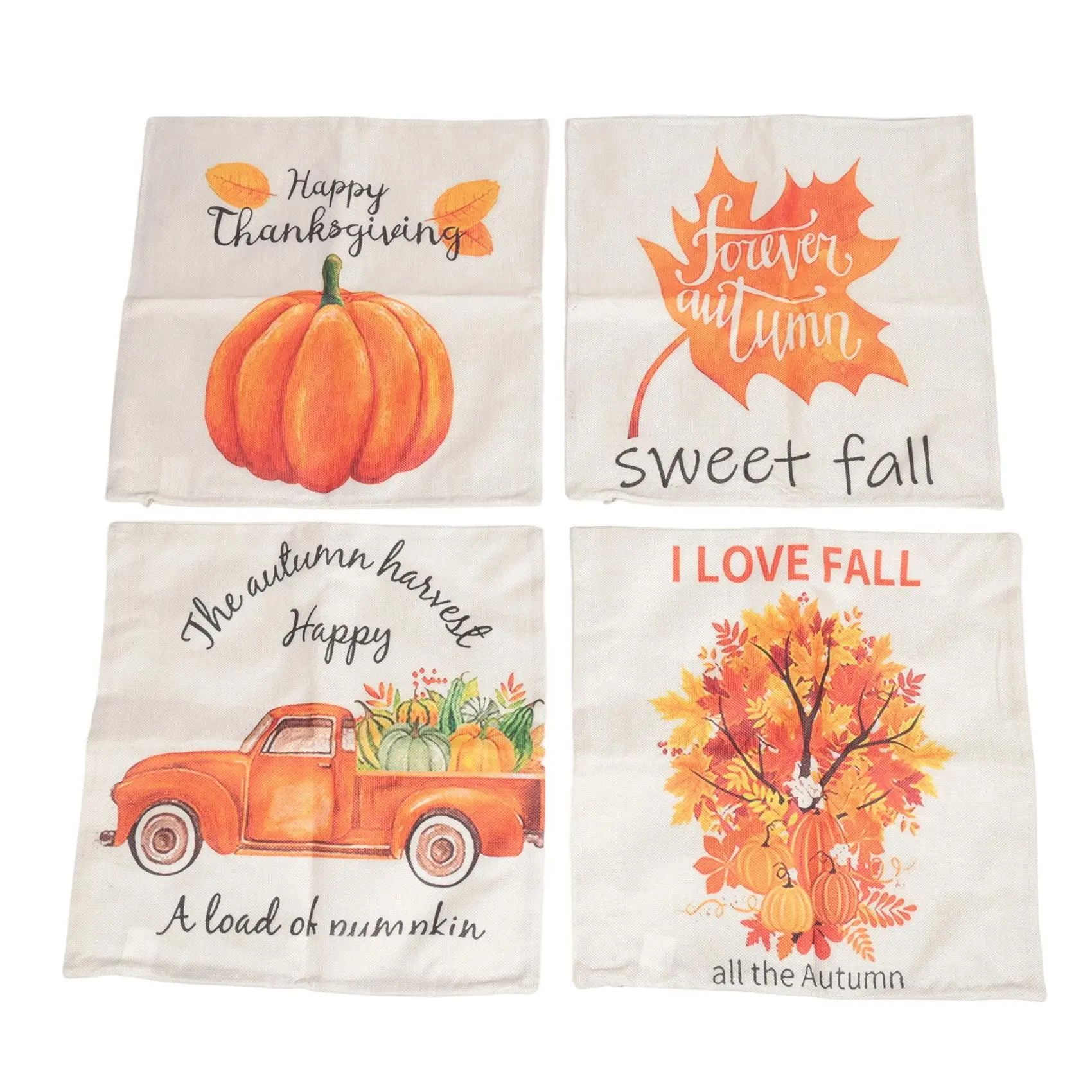NEW HOT In Stock-Pillow Covers For Fall Decor 18X18 Set Of 4, Farmhouse Autumn Decorations, Thanksgiving Home Decor Throw Pillow