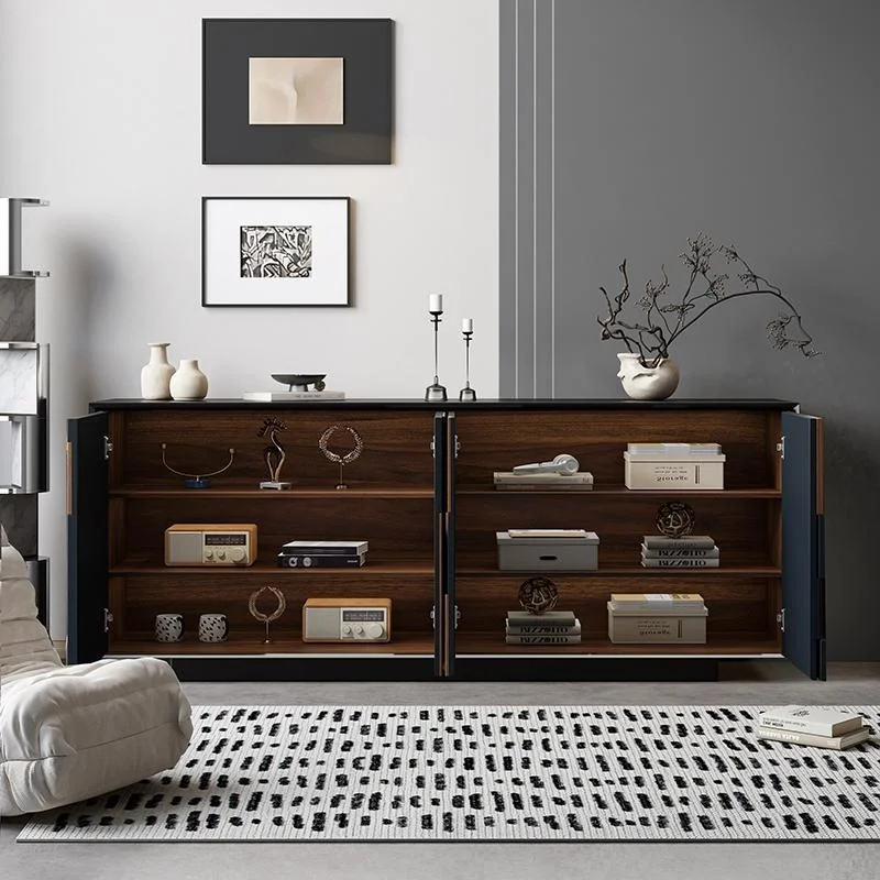 Solid wood retro drawer cabinet personalized art decoration side cabinet home catering embossed storage unit living room