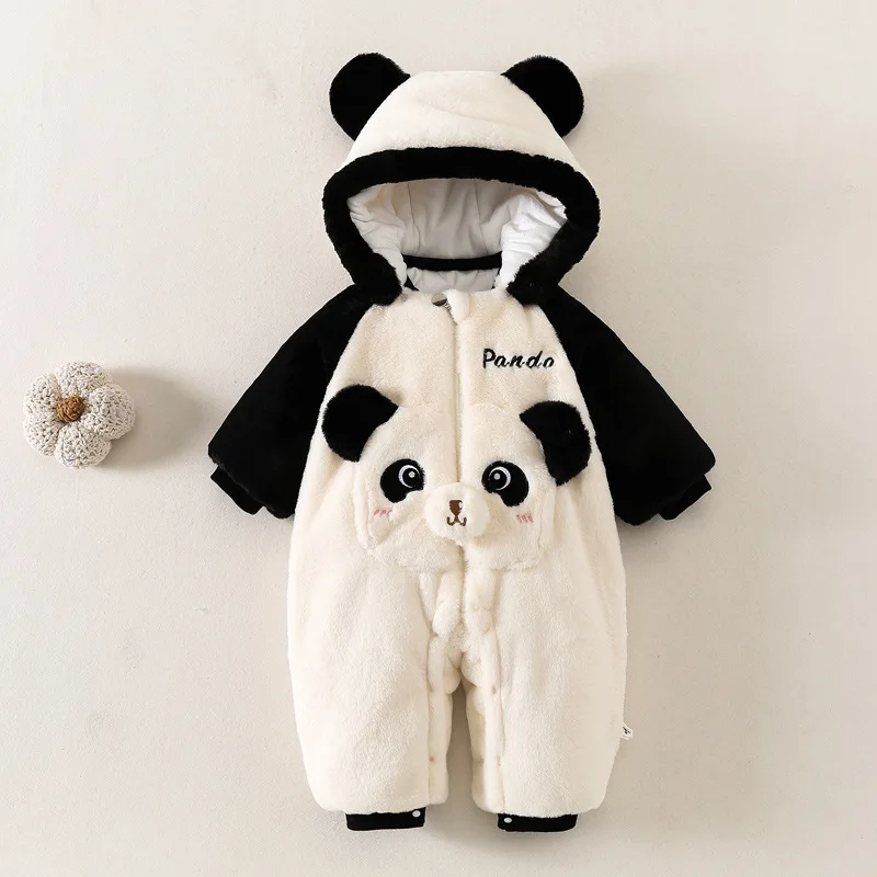 Baby Winter Clothes Boy\'s and Girl\'s Baby Onesies Thicked Warm Cute Animal Shape Outerwear Coat