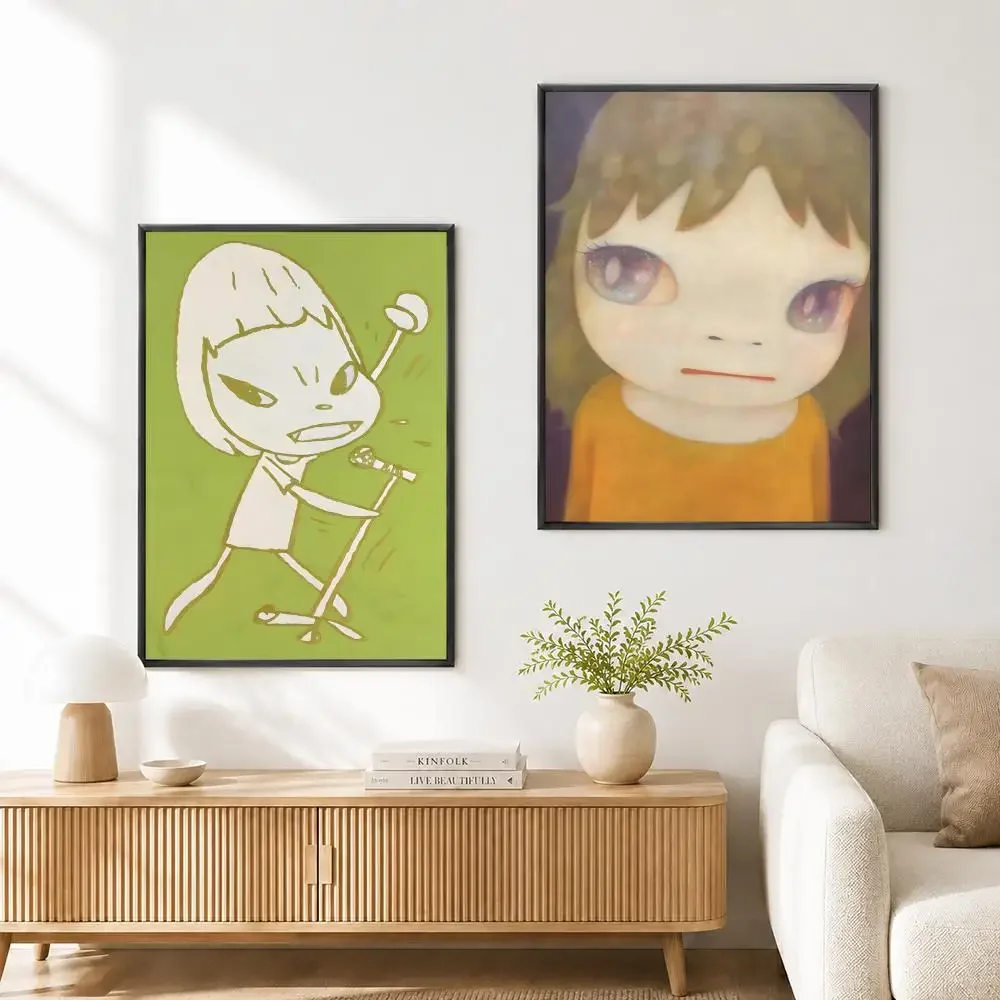 Japanese Style Yoshitomo Nara Poster Poster High Quality Wall Art for Home Bedroom Living Hallway Perfect Gift