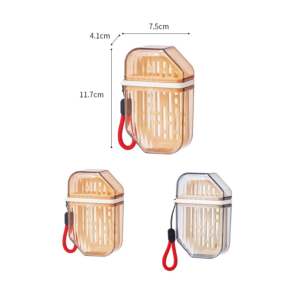 Double Layer Portable Drain Flap Soap Box Travel Multifunctional Soap Box Creative Soap Box