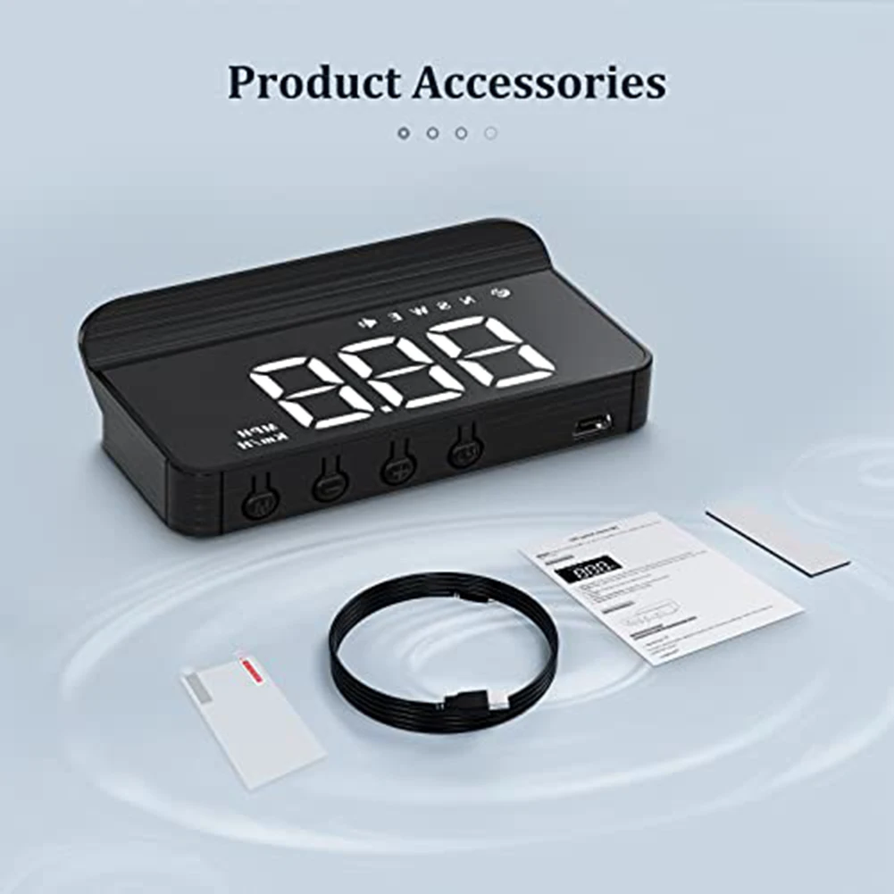 شاشة عرض علوية لمراقبة السرعة، رقاقة GPS مدمجة، ملحقات شاملة، خيارات عرض مرنة لجميع السيارات