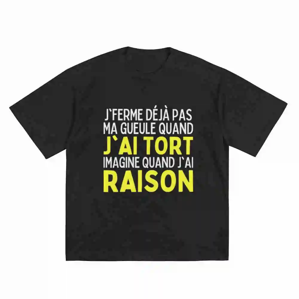 Je Ferme Jamais Ma Gueule Man Railer Short Sleeve Tee 100% Cotton T-Shirt