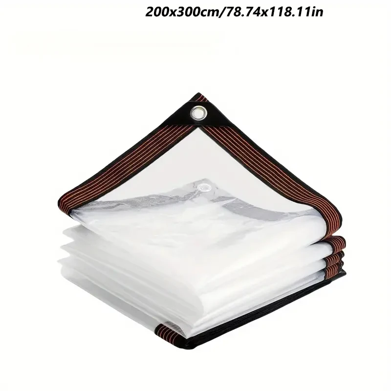 غطاء مطر للفناء الخارجي، حافة بولي إيثيلين 2 × 3 متر مع حلقات، مقاومة للرياح ومقاومة للماء