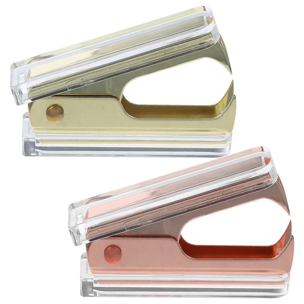 

2 Pcs Staple Remover Office Pullers Medical Hand Stapler Heavy Duty Portable Tools Metal Labor-saving Manual Cute