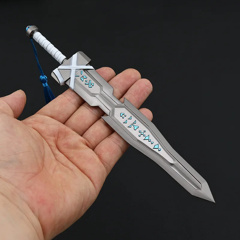 22 cm/8.66 pollici Dungeon Periferiche di Gioco Terra Pietra Spada Gigante Shadowless katana coltello In Metallo Artigianato Regalo Giocattoli Ornamenti Modelli