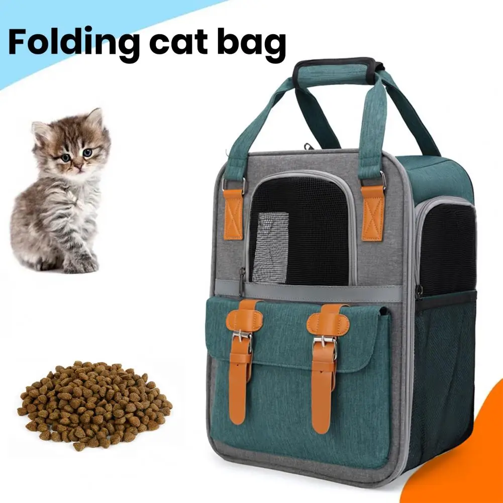 

Cat Bag Portable Expandable Pet Carrier Backpack for Cats Dogs Breathable Travel Bag for Outdoor Adventures Foldable Comfortable