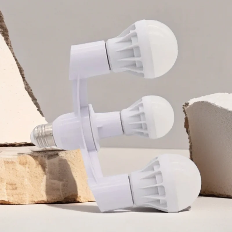 3In1 E27 to E27 extended LED bulb socket splitter adapter bracket, suitable for photography studios, kitchens, restaurants