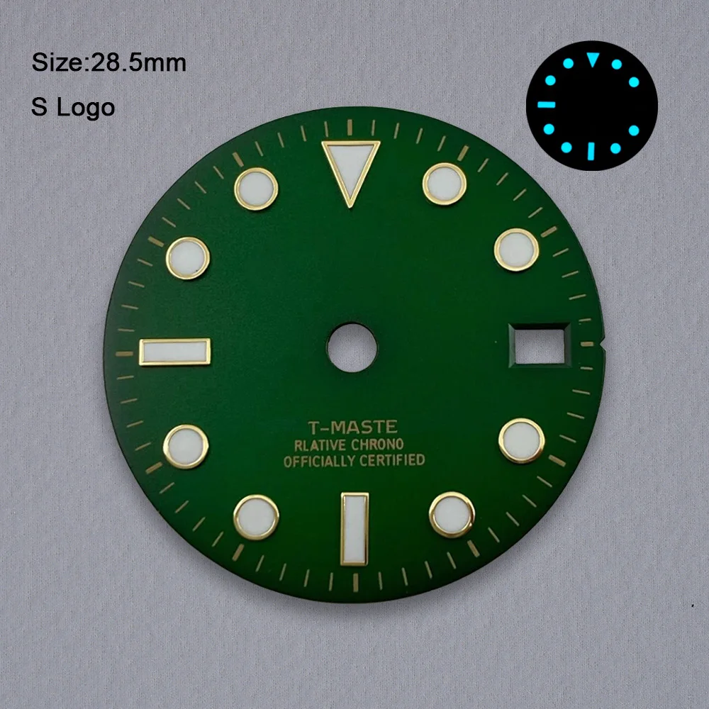 28.5 مللي متر S شعار NH34 GMT 2 الطلب الذهب الأسود حركة الحدود الجليد الأزرق مضيئة نيزك ساعة تعديل اكسسوارات أدوات