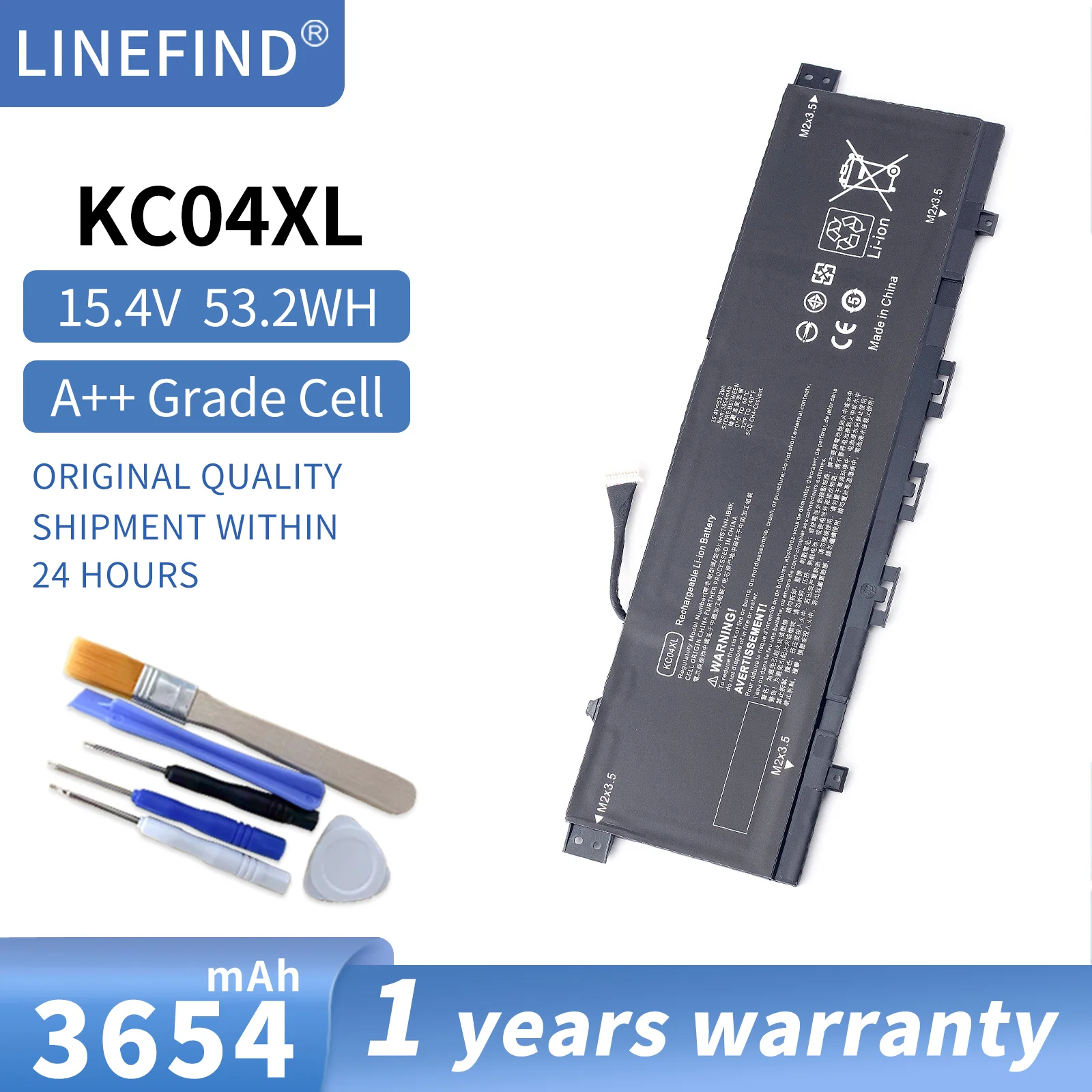 

KC04XL 53.2WH Laptop Battery For HP Envy 13-AH0001NW AH0003NE AH1507SA TPN-W136 W133 W141 L08544-2B1 1C1 HSTNN-DB8P L08496-85