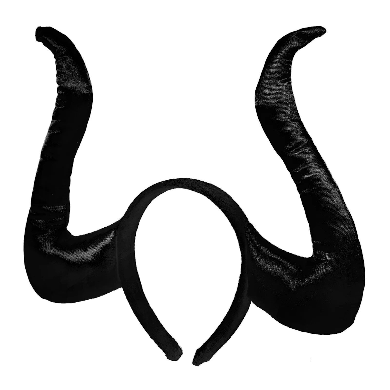 

Halloween Headband White PU Horn Headband Large horns Lightweight Cosplay Accessory Party Hat Hair Decor
