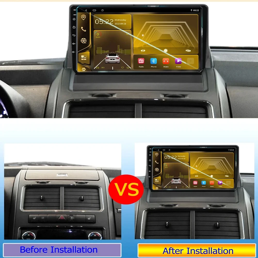 For DODGE Journey 2009 2010 2011 2012 Car WIFI Radio Android 14 Stereo Screen Multimedia Navigation 7862CPU Autoradio Camera DVD