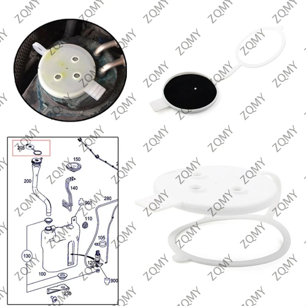 Флюид, 1 шт., крышка резервуара для воды, крышка масла, белая для Mercedes Benz 1973 + 1248690072