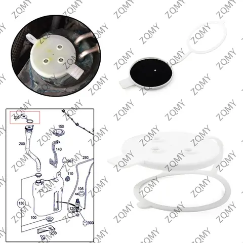 자동차 앞 유리 와셔 유체, 물 저장소 캡 오일 커버, 메르세데스 벤츠 1973 + 1248690072 흰색, 1 개 Best5