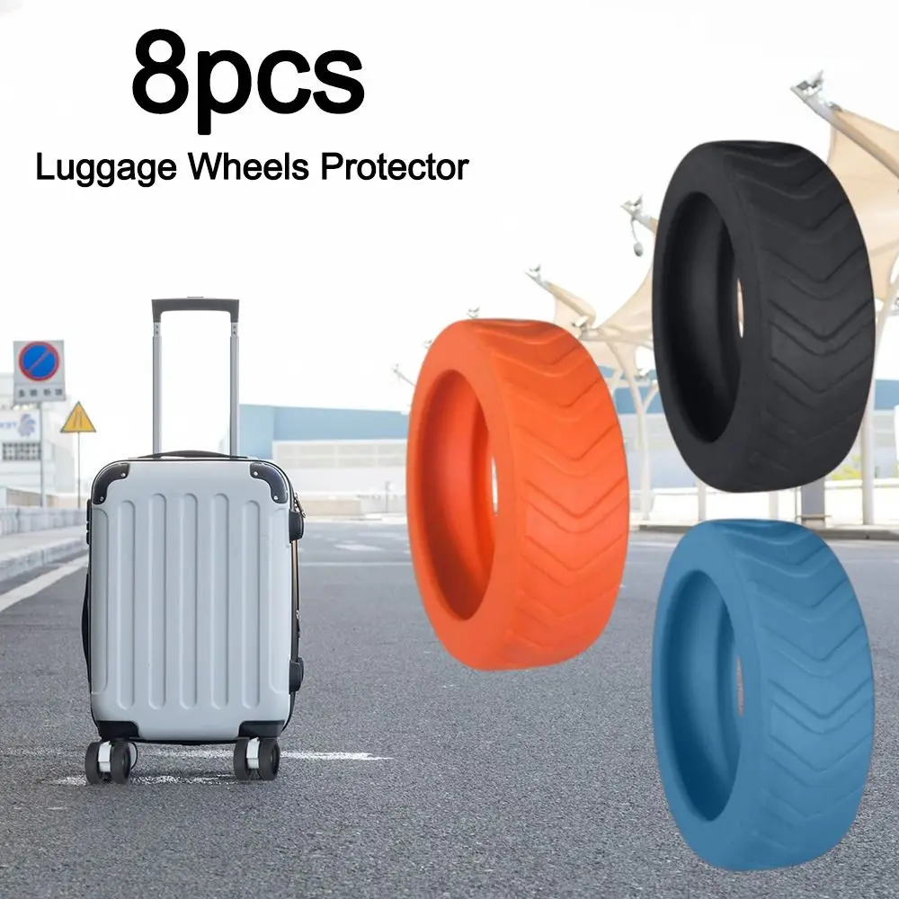 Silicone Luggage Wheels Protector Reduce Wheel Wear Wheels Guard Trolley Box Casters Cover with Silent Sound Luggage Accessories