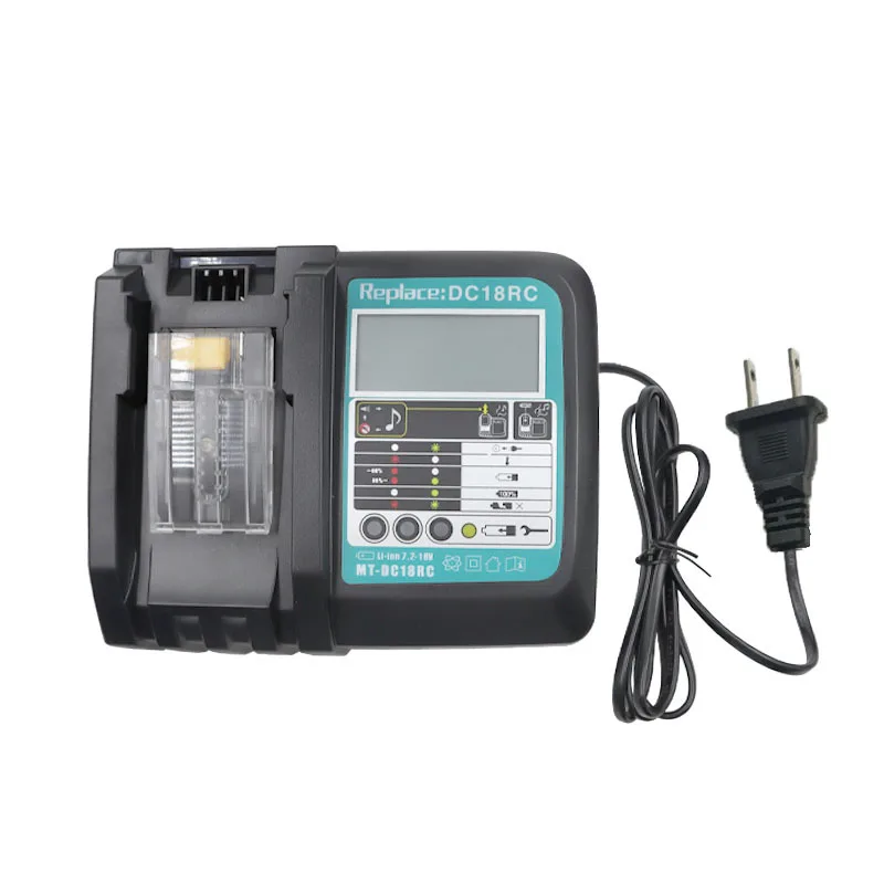 Ładowarka litowo-jonowa dawupine DC18RF 3A prąd ładowania LCD do Makita 14.4V 18V BL1830 Bl1430 DC18RC BL1815 BL1415