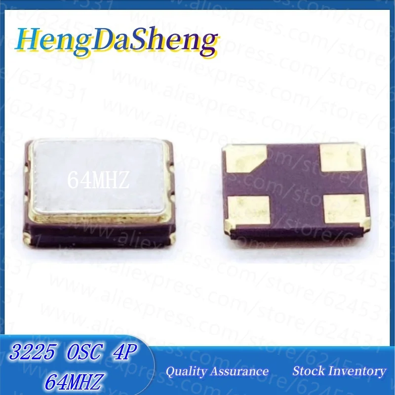 5Pcs/Lot 3225 Original Active Crystal Oscillator 64MHZ 64M 64.000MHZ 3.2*2.5 OSC SMD-4