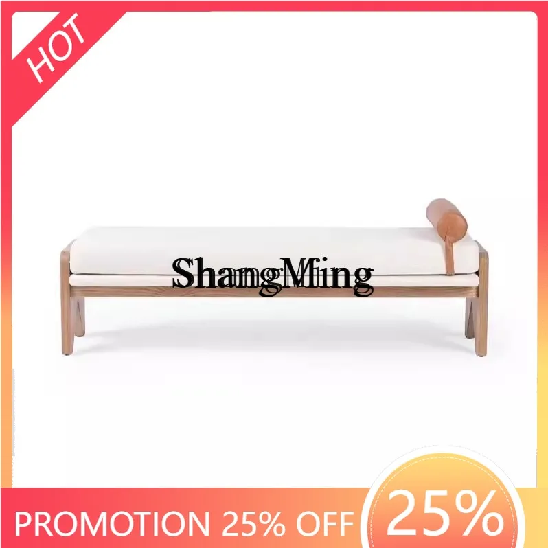

FG new Chinese-style home sofa stool bedside stool B & B home solid wood bench