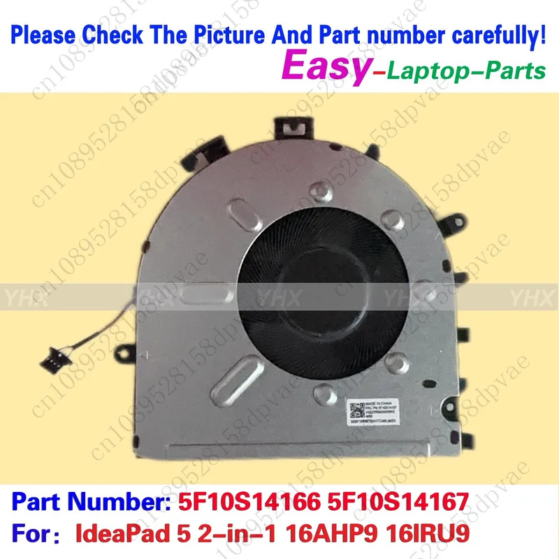 

GYX New For Lenovo IdeaPad 5 2-in-1 16AHP9 16IRU9 Built in Cooling Fan 5F10S14167