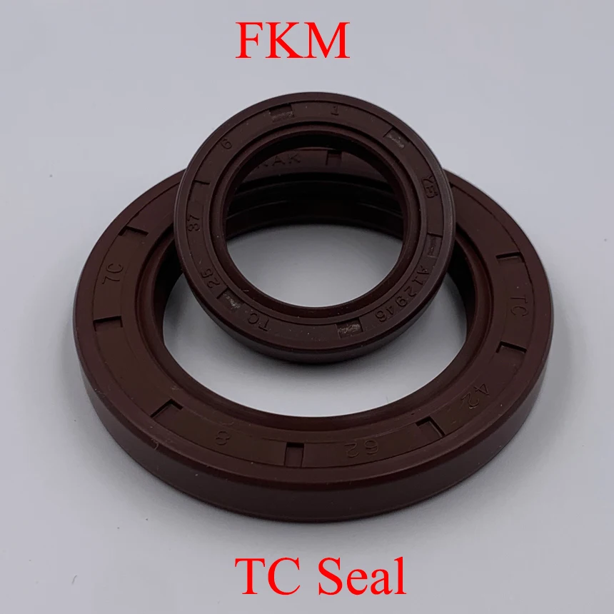 

12*24*5/7 12x24x5/712*26*7 12x26x7 Brown Fluoro FKM Fluorine Rubber Spring Two Lip TC Ring Gasket Radial Shaft Skeleton Oil Seal