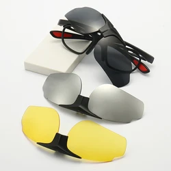 Polarized Clip On Sun Glasses Eyeglasses New TR90 Magnetic Sunglasses Women 3 In 1 Sets Glasses Men Frame UV400 Anti-Glare