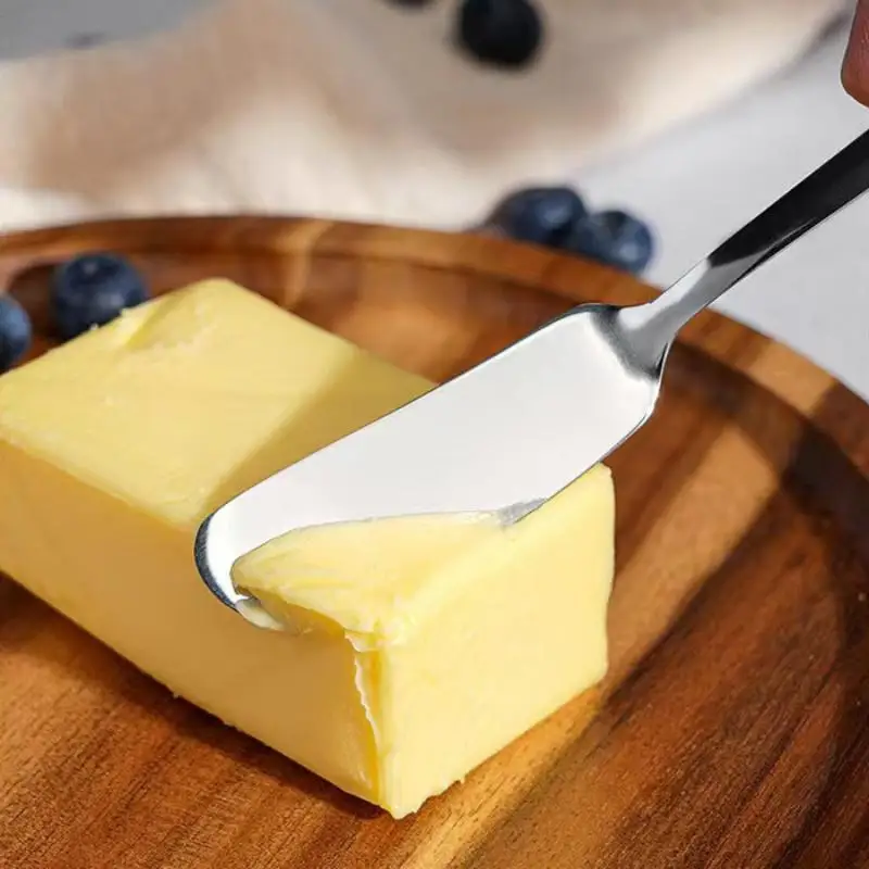 2Pcs Stainless Steel Butter Cutter Knife Cheese Spreader Kit