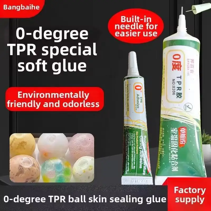 TPR Glue For Squishy Toys 0 Degree Special Soft Adhesive Stress Ball Repair Room Temperature Curing Built In Needle 20ml 60ml