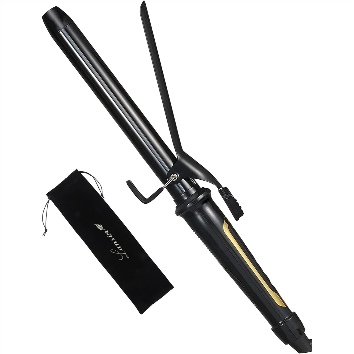 

1 Inch Extra Long Hair Curling Iron with Ceramic Tourmaline Barrel, Professional Hair Curler up to 450°F, Dual Voltage for
