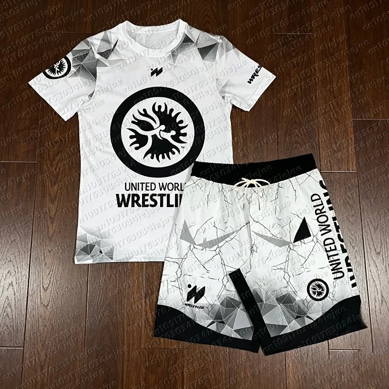 2026 Summer Fighting Competition New Fans Breathable T-shirt and Shorts Set Men's Women's and Kids Casual Boxing Training Suit
