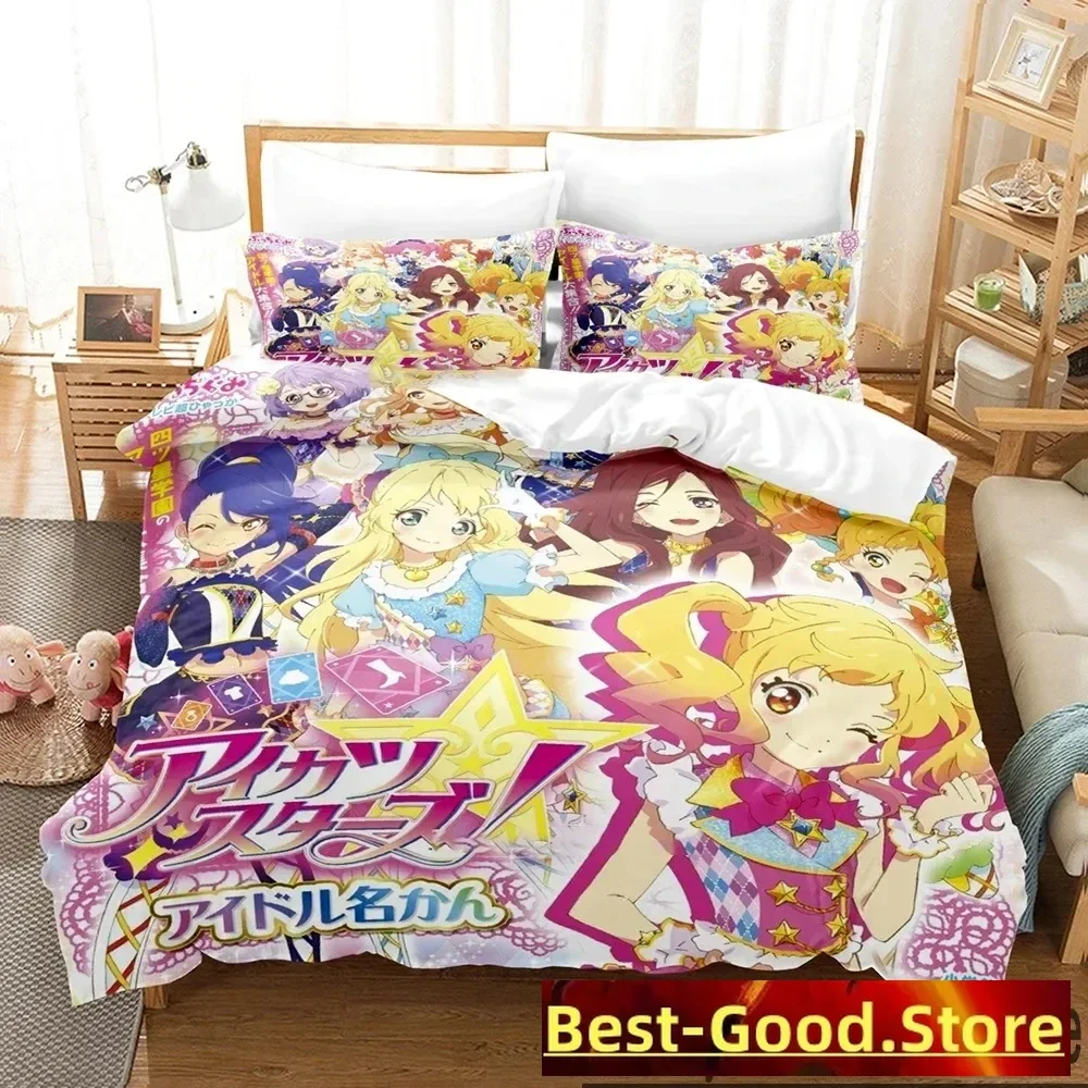 3D Print Aikatsu Idol Activity Anime Bedding Set Boys Girls Twin Queen King Size Duvet Cover Pillowcase Bed boys Adult