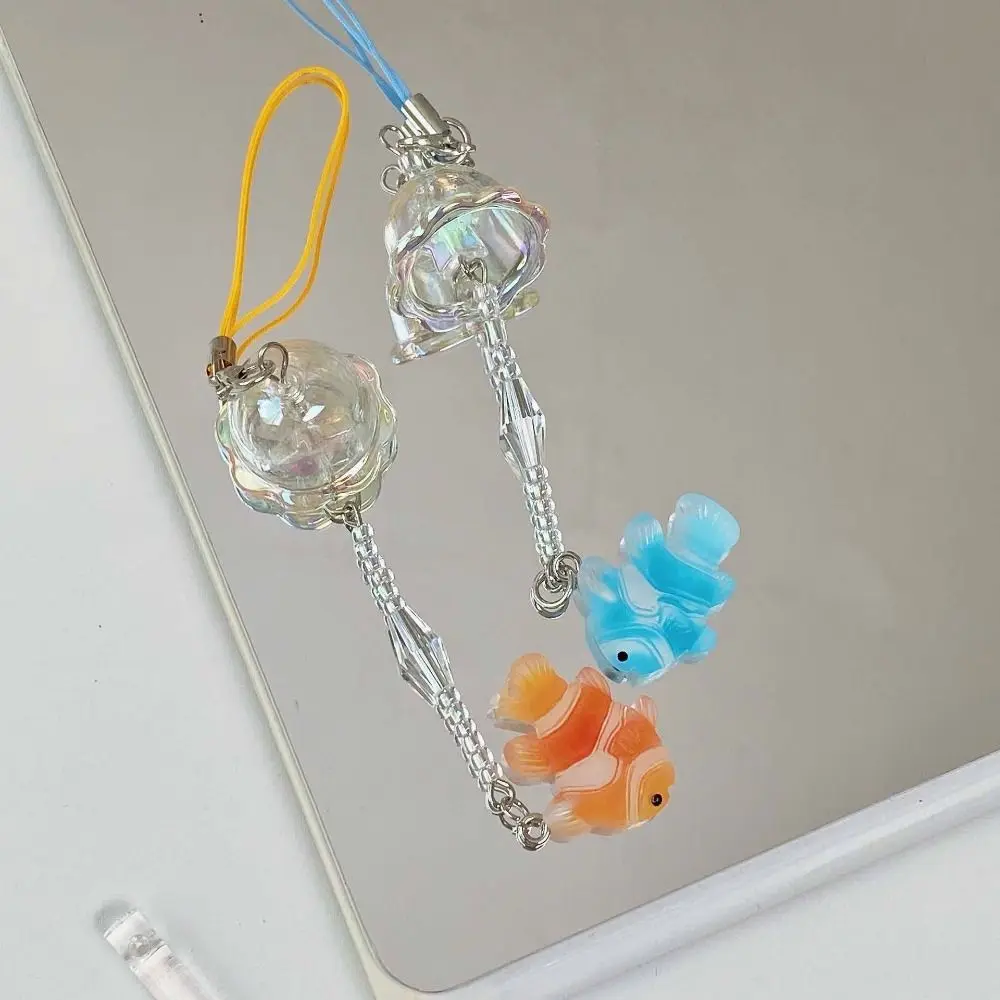 

Подвеска-рыбка из акрила, в стиле бохо, ручной работы, с бисером, в виде медузы, декоративное украшение, подвеска-брелок для телефона