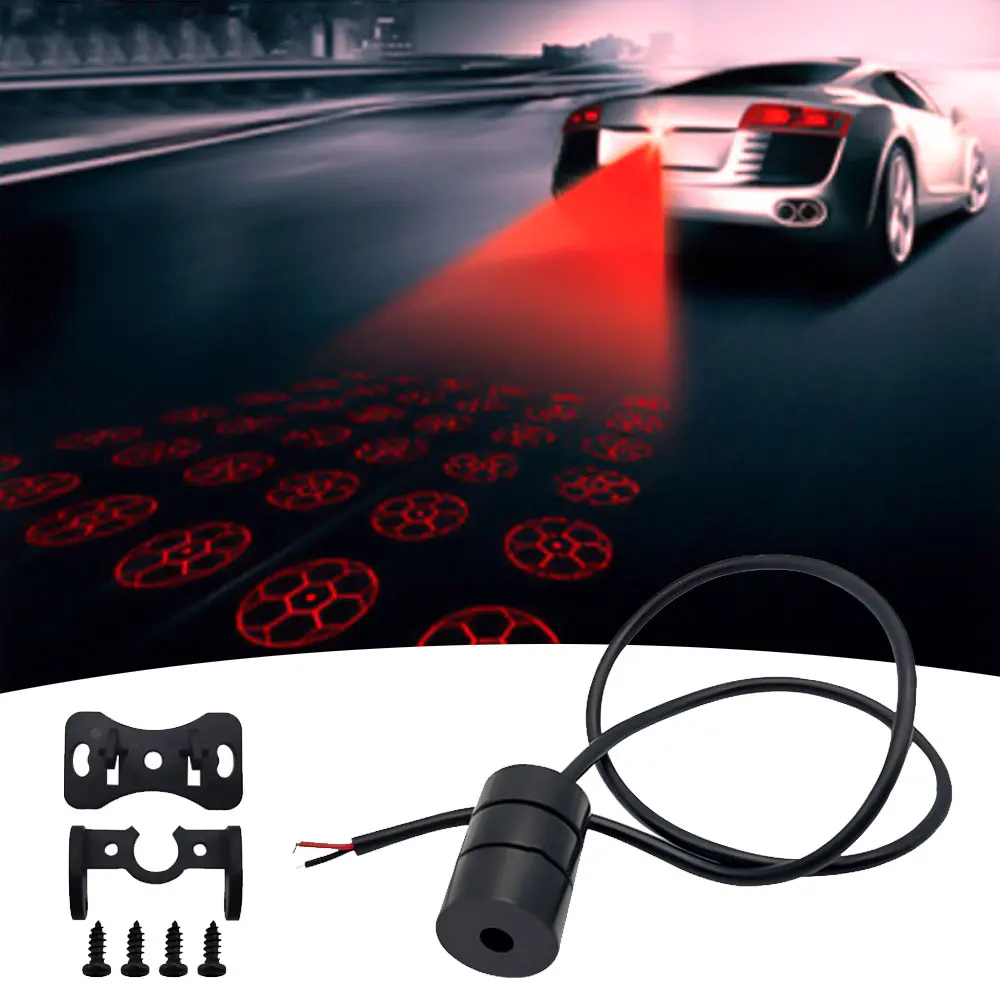 

Anti Collision Rear-end Car & Motorcycles Laser Tail Fog Light Auto Brake Parking LED Lamp Rearing Warning Light Set Car Styling