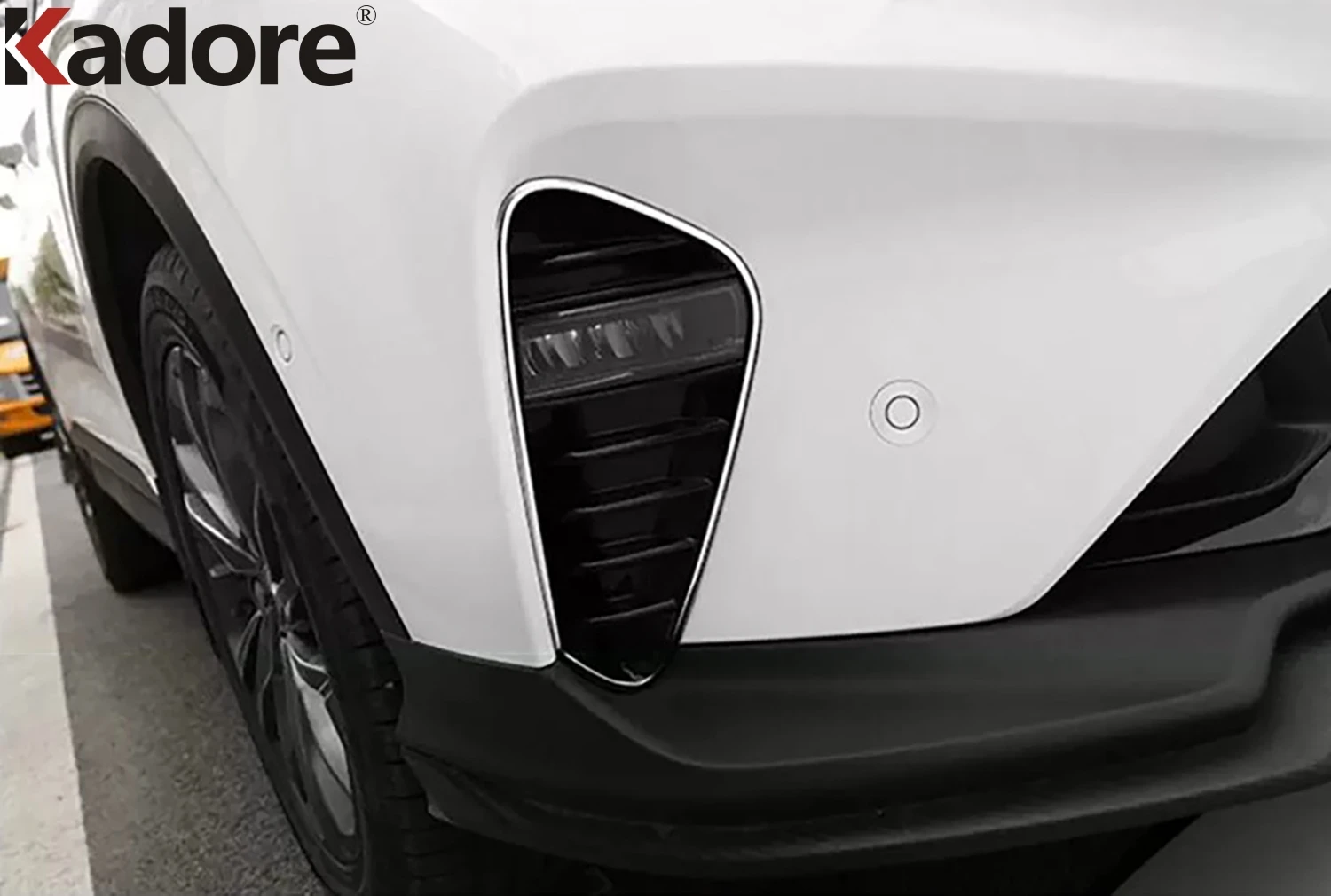 Front Fog Light Lamp Cover Trim For Geely Coolray Proton X50 BelGee X50 2018-2026 Chrome Car Head Foglight Frame Accessories