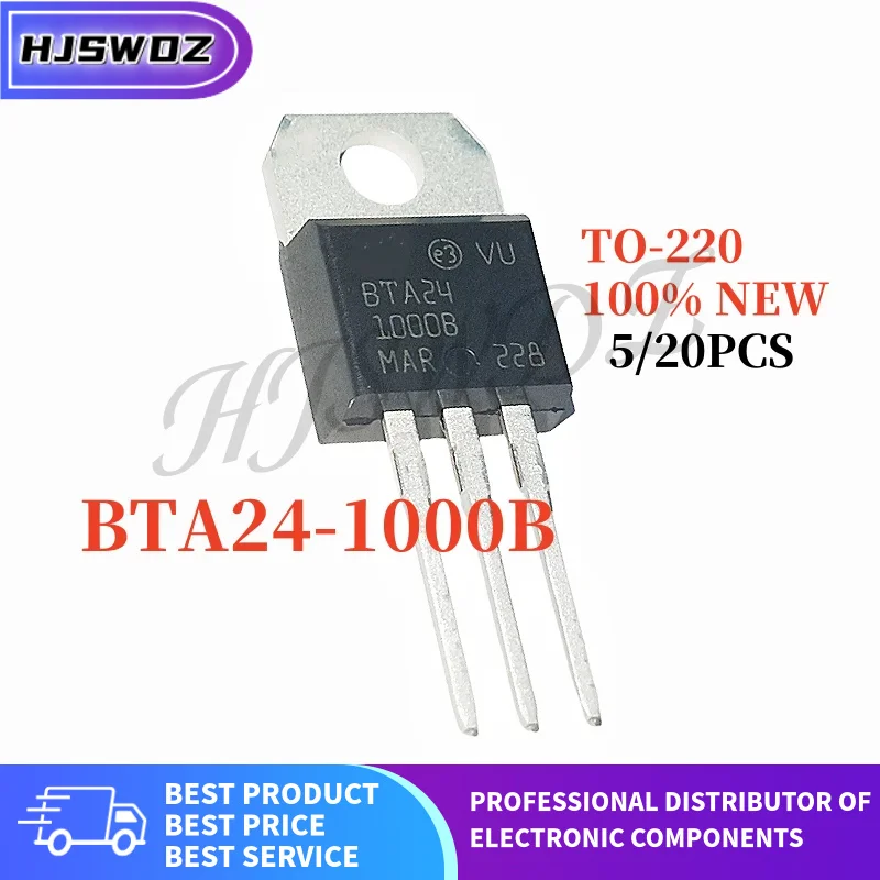 5PCS-20PCS NEUE BTA24-1000B BTA24 1000B BTA 241000   B 24A 1000V TO-220 Triode High-Power Auf Lager Elektronikkomponente