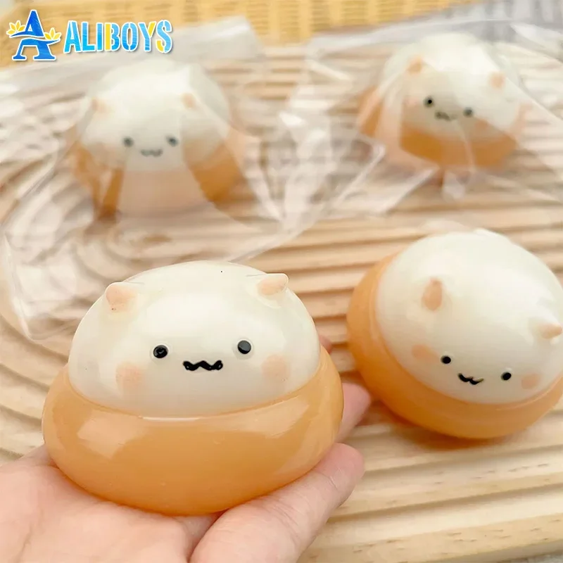 Chestnut Hamster Squishy Fidget Silicone Slow Rebound Pinch Decompression Fingertip Toy Stress Release Kid Adult Christmas Gift