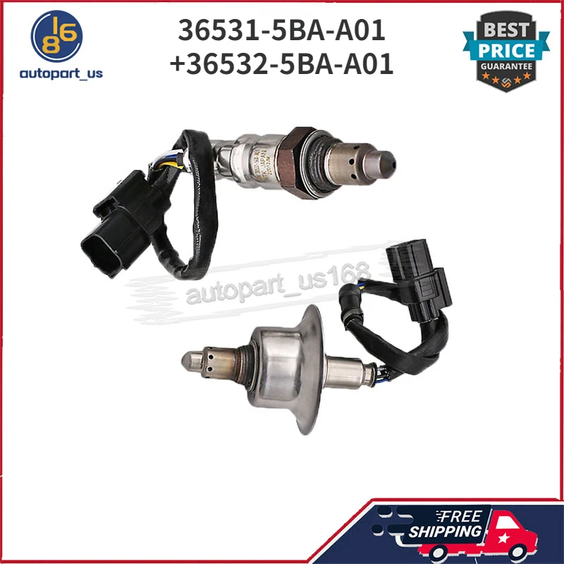 For Honda Civic 2016-2021 2Pcs Oxygen Sensor O2 Sensor Lambda Sensor 36531-5BA-A01 36532-5BA-A01