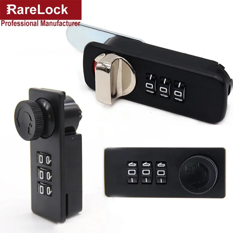 Three Position Mechanical Code Lock Keyless File Cabinet Drawer Cabinet Safe Deposit Box Cashbox Lock Hardware Rarelock MA035 B