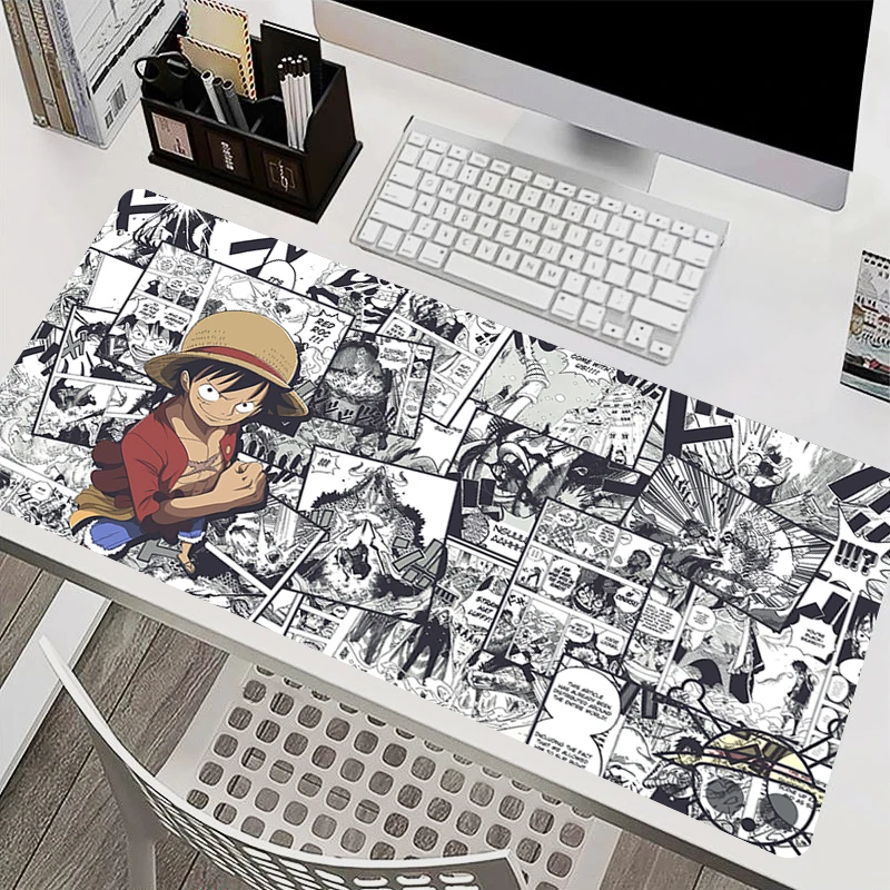 Muismat PC-accessoires Toetsenbordpad Antislip muismat Bureaumat Rubberen tabletpad One Piece Luffy Gaming Extended Pad